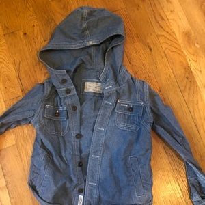 ALL SAINTS FAUX DENIM JACKET